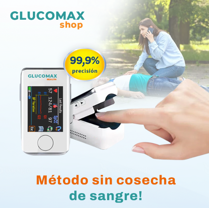 GlucoMax™ Medidor de Glucosa con Tecnología de Oxímetro Digital + Regalos Exclusivos [PRECISIÓN DEL 99,9%]