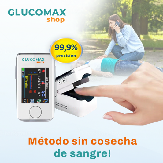 GlucoMax™ Medidor de Glucosa con Tecnología de Oxímetro Digital + Regalos Exclusivos [PRECISIÓN DEL 99,9%]