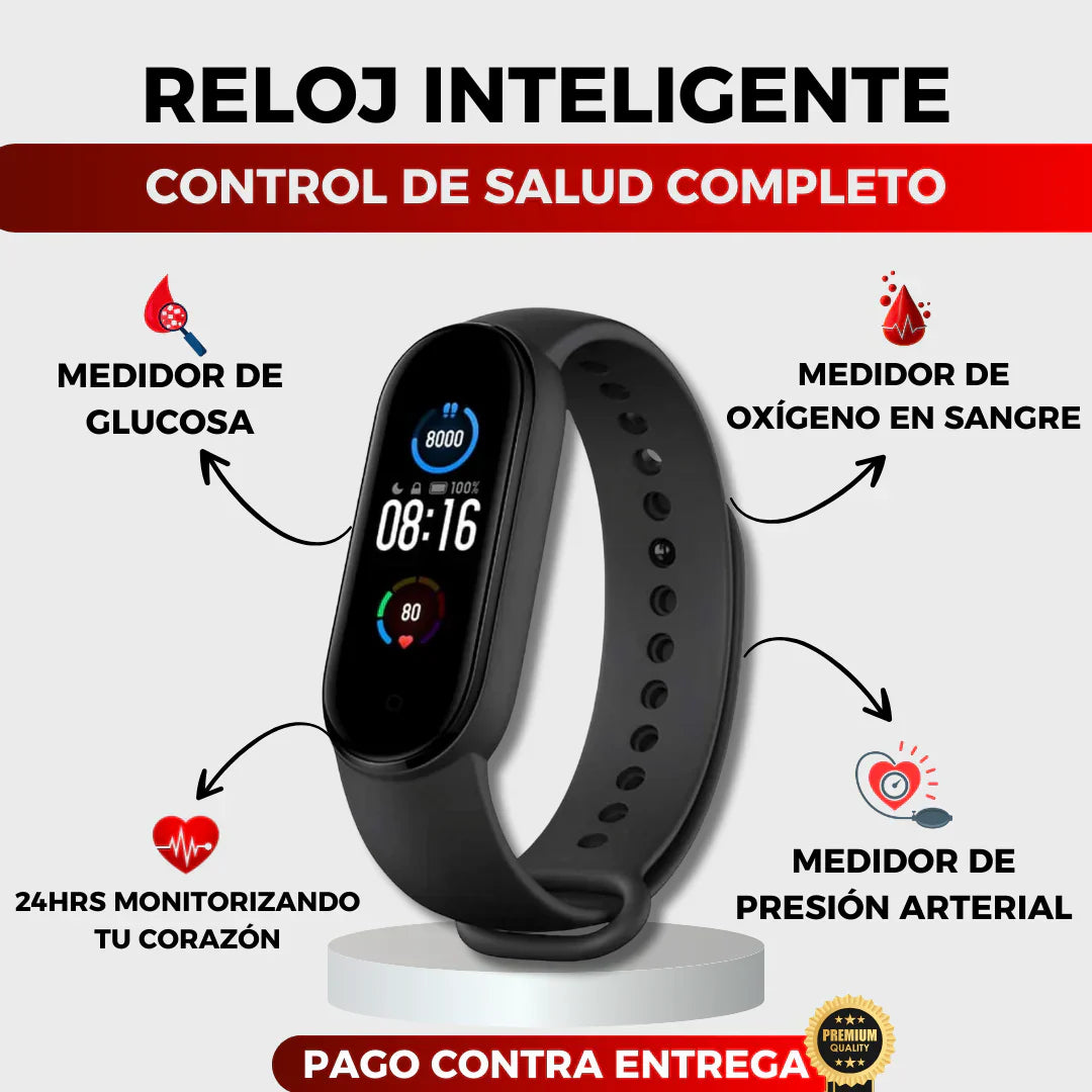 Reloj Inteligente con Medidor de Glucosa y Salud Completo - Envío Gratis